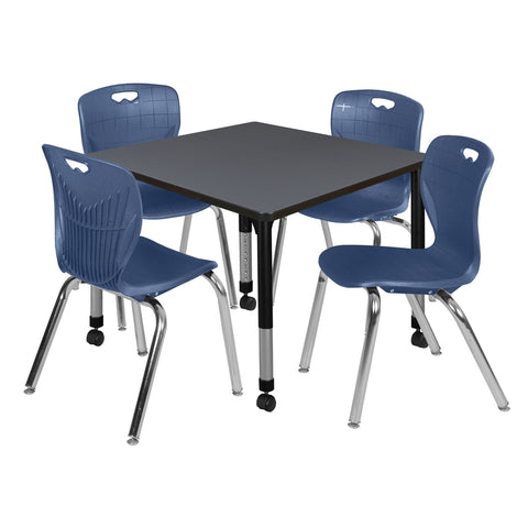 Grey / Black / Blue / 42 x 42
