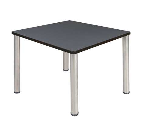 Regency Kee 30 in. Square Breakroom Table Top Black Legs