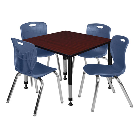 Mahogany / Black / Blue / 42 x 42