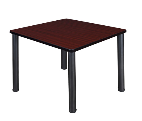 Regency Kee 30 in. Square Breakroom Table Top Black Legs