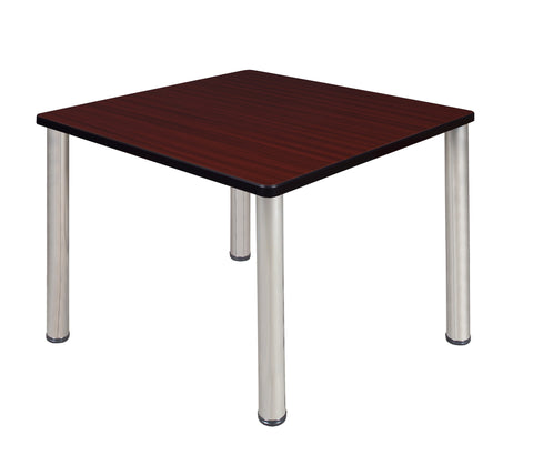 Regency Kee 30 in. Square Breakroom Table Top Black Legs