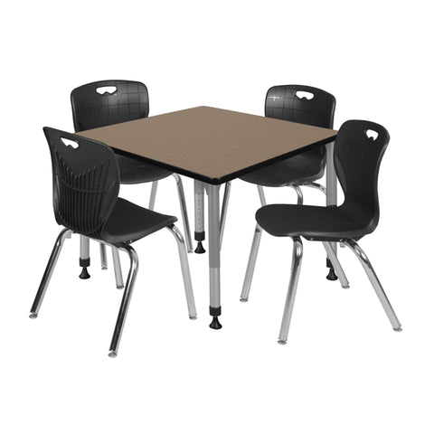 Noble Oak / Grey / Black / 42 x 42