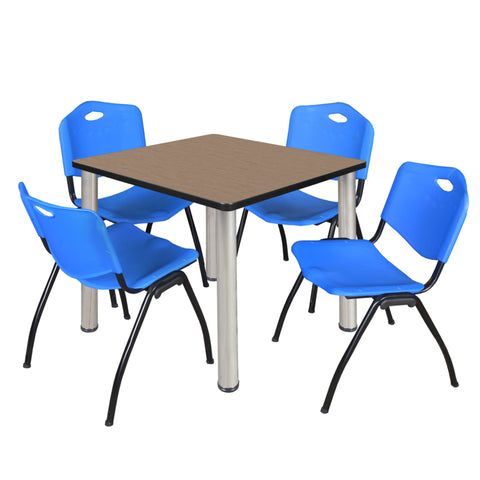 Noble Oak / Chrome / Blue / 42 x 42
