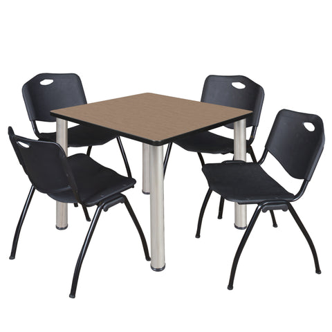 Noble Oak / Chrome / Black / 42 x 42