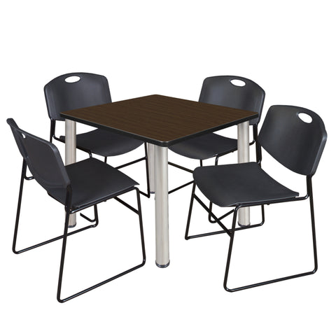 Neo Walnut / Chrome / Black / 42 x 42