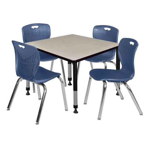 Maple / Black / Blue / 42 x 42