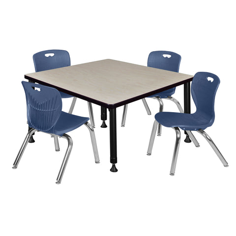 Maple / Black / Blue / 42 x 42