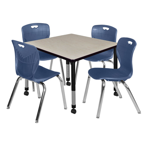 Maple / Black / Blue / 42 x 42