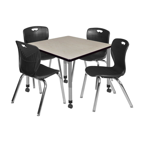 Maple / Grey / Black / 42 x 42