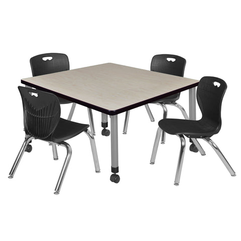 Maple / Grey / Black / 42 x 42