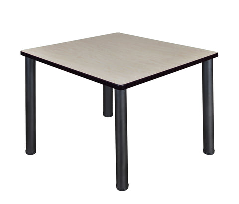 Regency Kee 30 in. Square Breakroom Table Top Black Legs