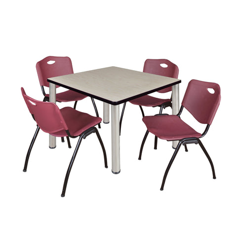 Maple / Chrome / Burgundy / 42 x 42