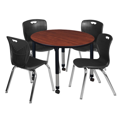 Cherry / Black / Black / 42 x 42