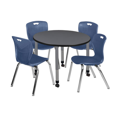 Grey / Grey / Blue / 42 x 42