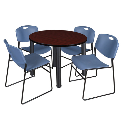 Mahogany / Black / Blue / 42 x 42