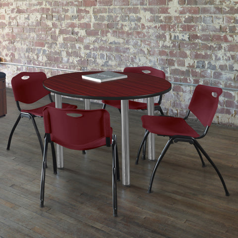 Mahogany / Chrome / Burgundy / 42 x 42
