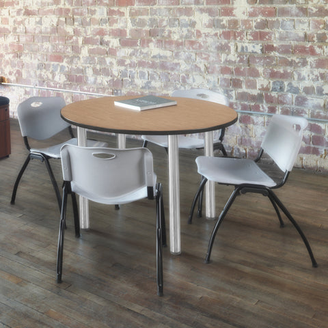 Noble Oak / Chrome / Grey / 42 x 42
