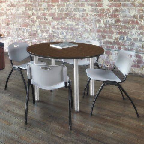 Neo Walnut / Chrome / Grey / 42 x 42