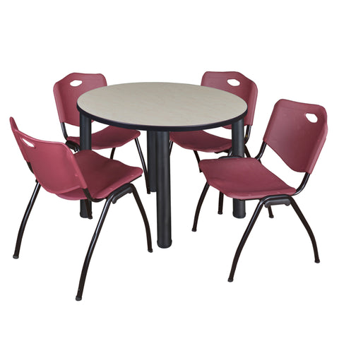 Maple / Black / Burgundy / 42 x 42