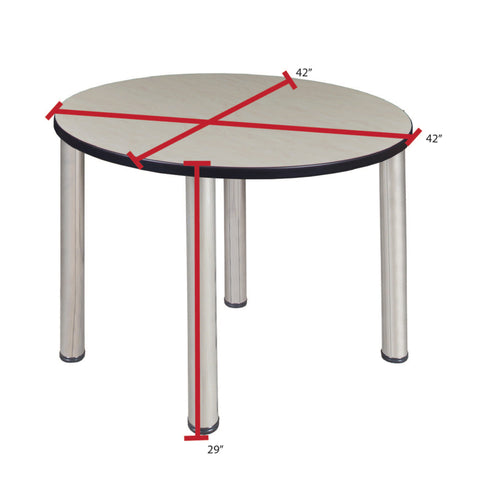Maple / Chrome / Grey / 42 x 42