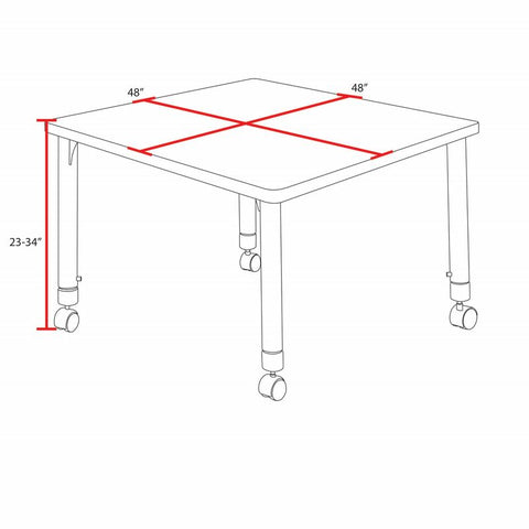 Mahogany / Black / Black / 48 x 48