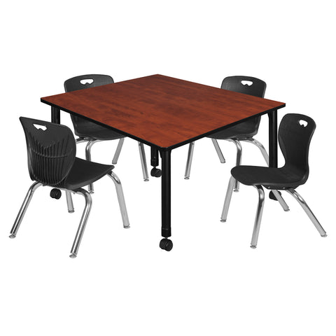 Cherry / Black / Black / 48 x 48
