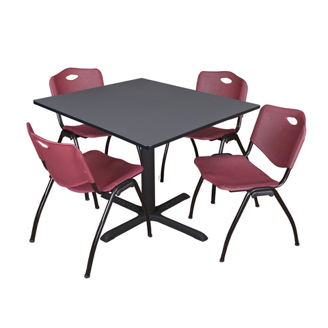 Burgundy|Grey / 48 x 48