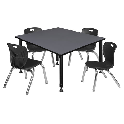 Grey / Black / Black / 48 x 48