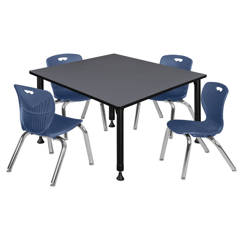Grey / Black / Blue / 48 x 48