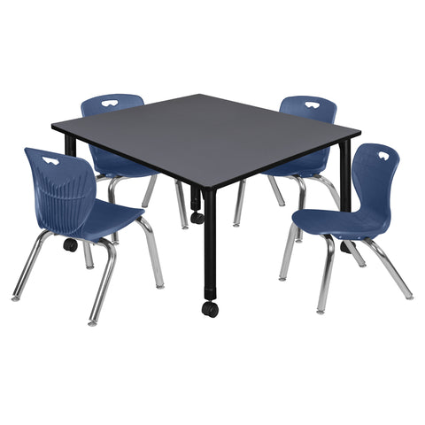 Grey / Black / Blue / 48 x 48