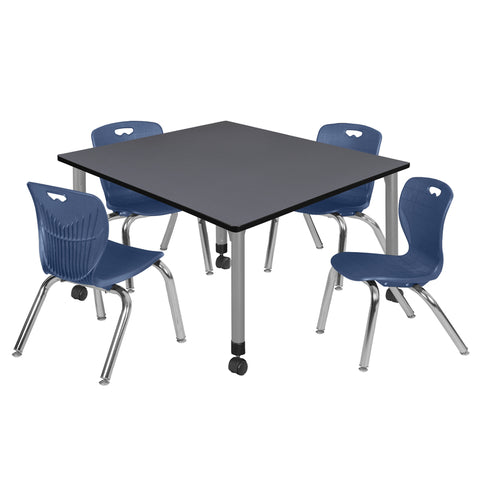 Grey / Grey / Blue / 48 x 48