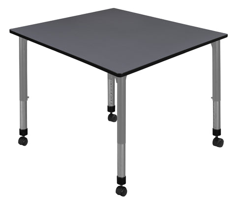 Regency Kee 30 in. Square Height Adjustable Mobile Classroom Activity Table