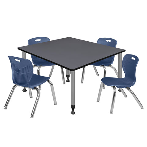 Grey / Grey / Blue / 48 x 48