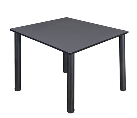 Regency Kee 30 in. Square Breakroom Table Top Black Legs