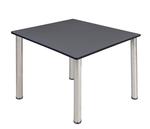 Regency Kee 30 in. Square Breakroom Table Top Black Legs