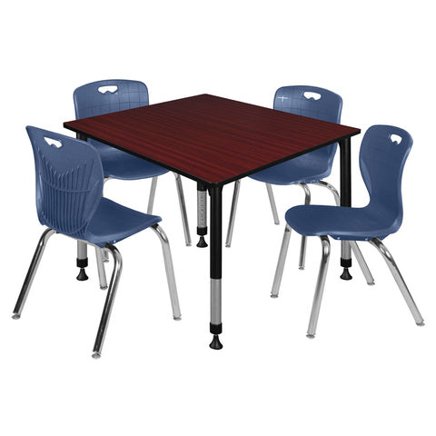 Mahogany / Black / Blue / 48 x 48