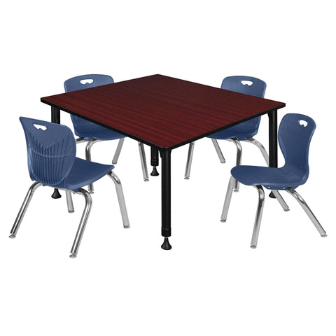Mahogany / Black / Blue / 48 x 48