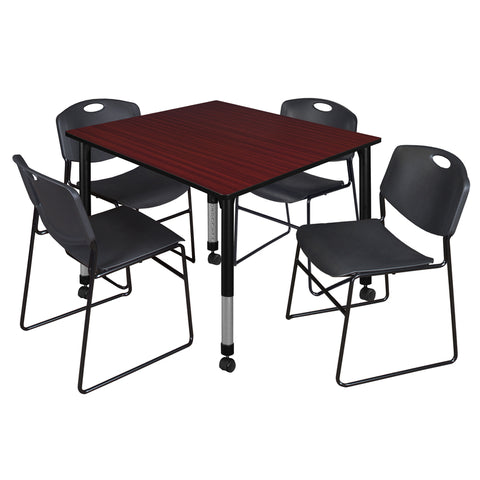 Mahogany / Black / Black / 48 x 48