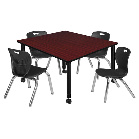 Mahogany / Black / Black / 48 x 48