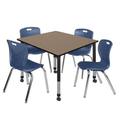 Noble Oak / Black / Blue / 48 x 48