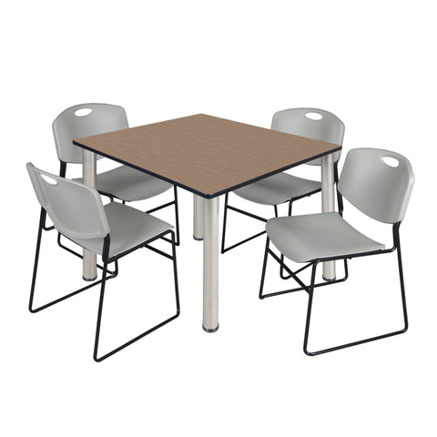 Noble Oak / Chrome / Grey / 48 x 48