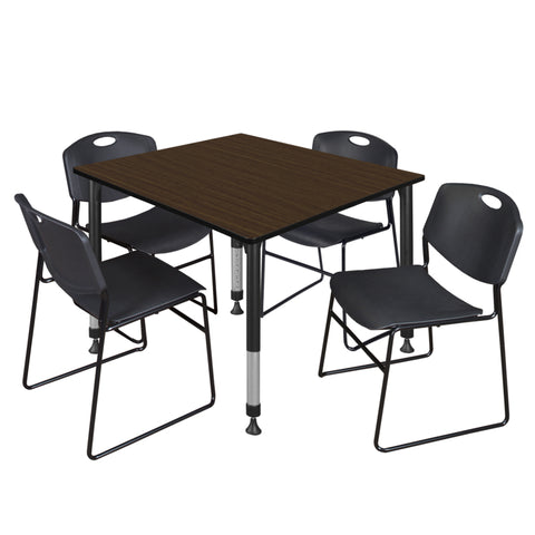 Neo Walnut / Black / Black / 48 x 48