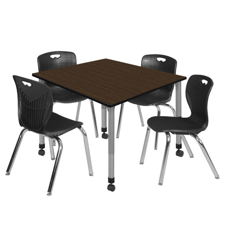 Neo Walnut / Grey / Black / 48 x 48