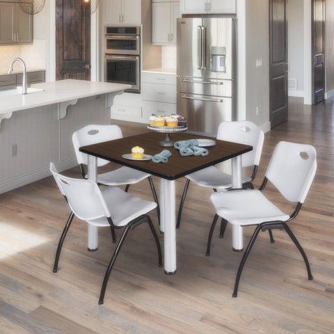 Neo Walnut / Chrome / Grey / 48 x 48