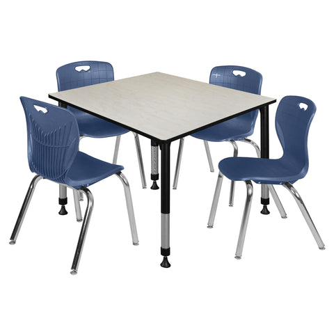 Maple / Black / Blue / 48 x 48