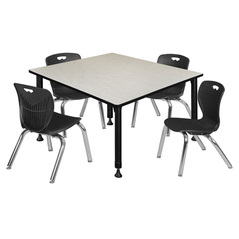 Maple / Black / Black / 48 x 48