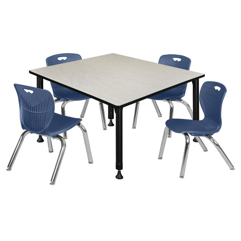 Maple / Black / Blue / 48 x 48