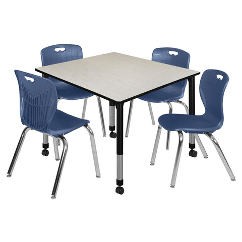 Maple / Black / Blue / 48 x 48