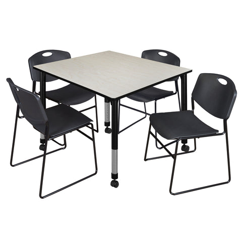 Maple / Black / Black / 48 x 48