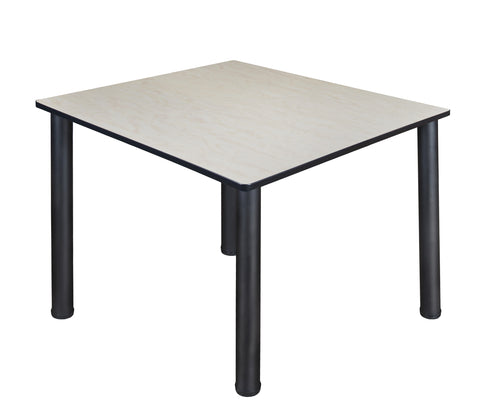 Regency Kee 30 in. Square Breakroom Table Top Black Legs